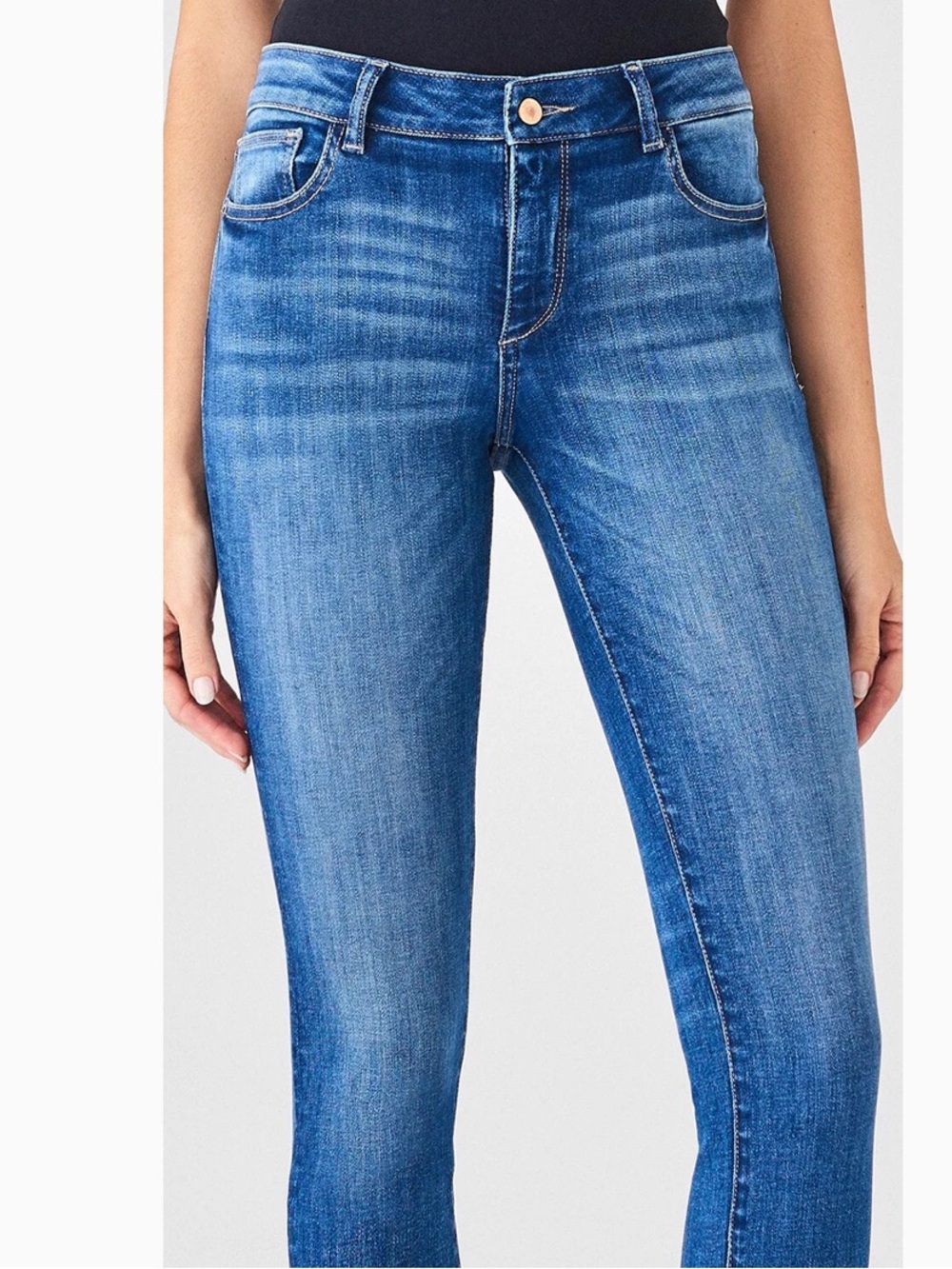 DL1961 Florence Ankle Cropped Jeans - Dark Blue Wash - Picture 11 of 11